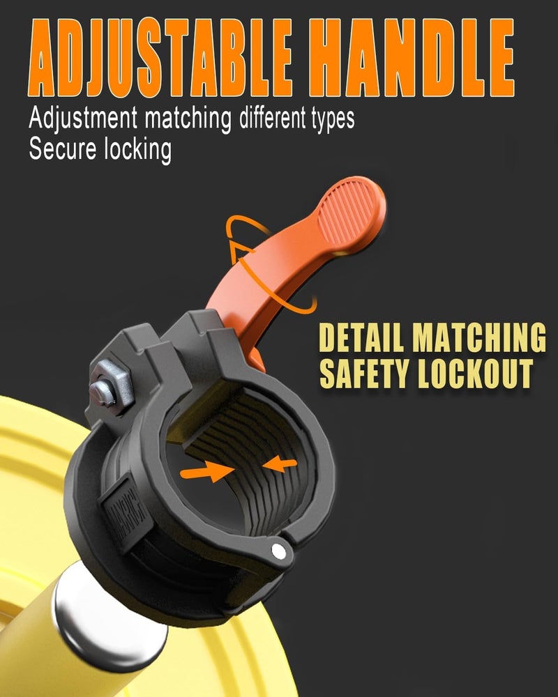 MAXRICH Barbell Clamps 1 Inch or 2inch - 2 PCS Adjustable Barbell Clips Quick Release Locking Weight Clips Olympic Barbell Collars (Black+orange 1.8-2inch) - Image 3